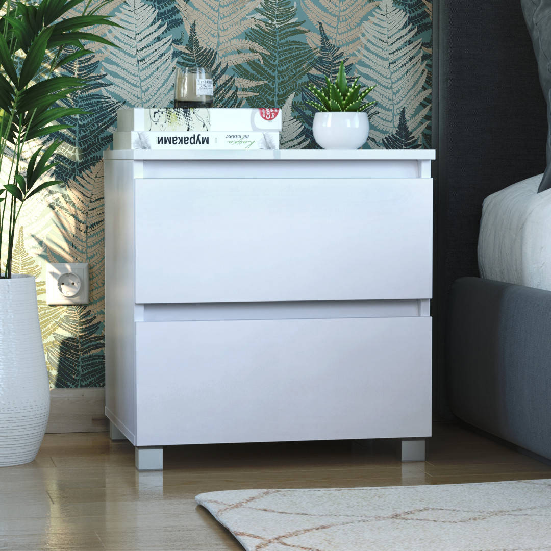 

Тумба прикроватная "Капри" К-25, Белая (50/53/40)