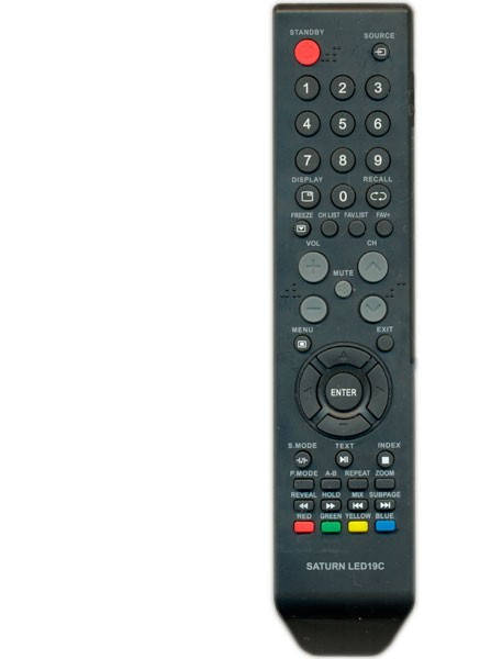 

Пульт для телевизора saturn led 19c, Черный