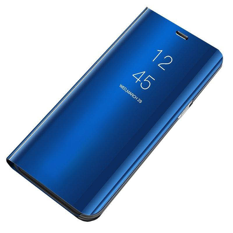 

Защитный чехол книжка Clear View на Xiaomi Redmi Note 7 синий зеркальный