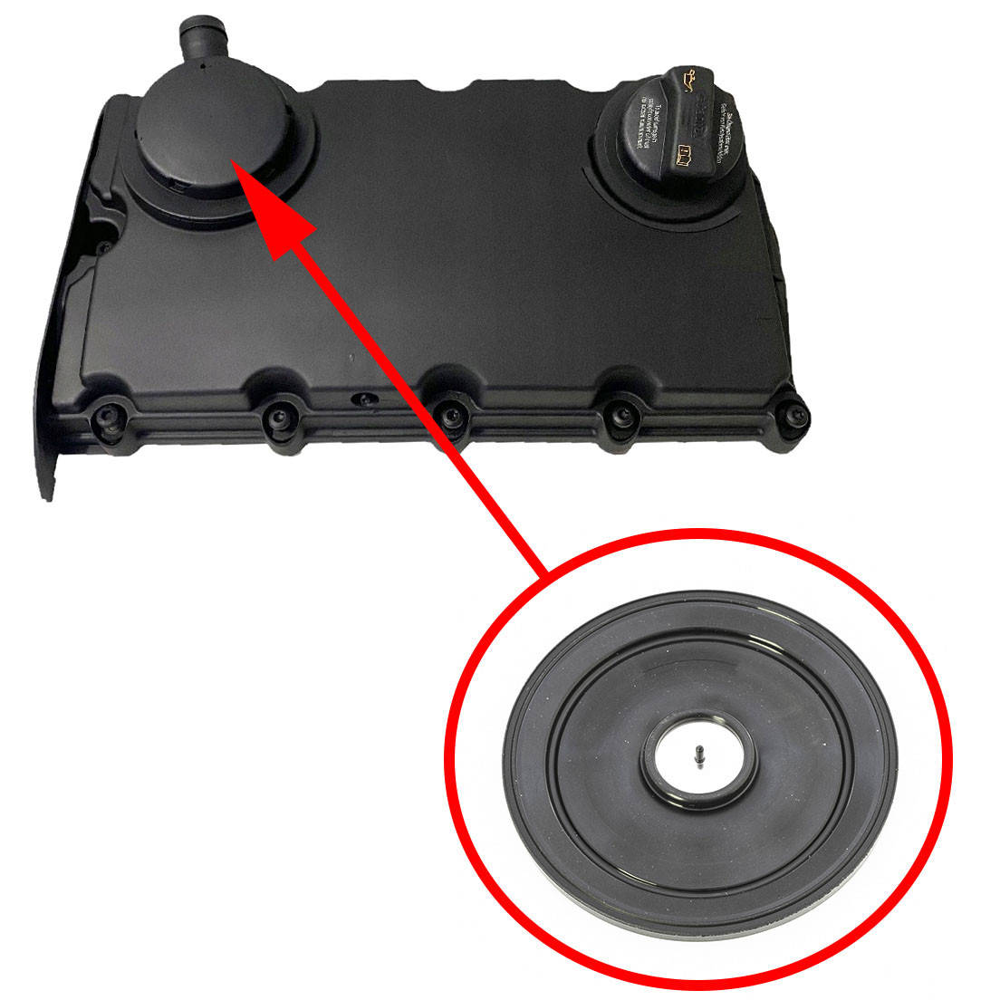 

Мембрана клапанной крышки AUDI A6, A4 2.0 TDI 03G103469K, 03G103475B