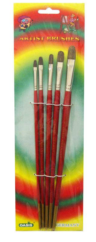 

Набор кистей 5шт Oasis Корова плоская элипс CHY-001