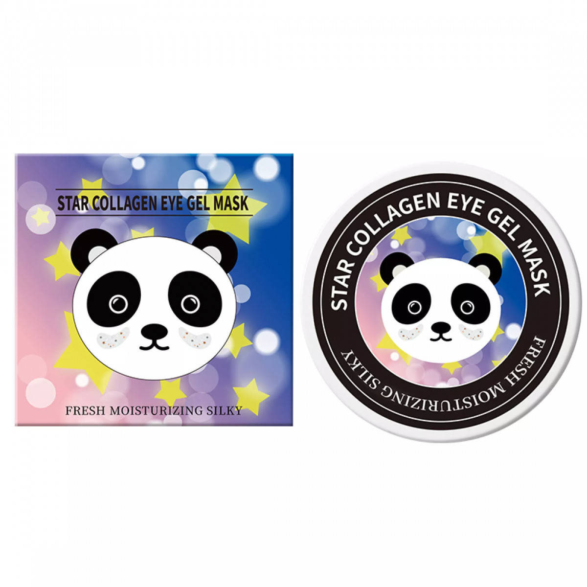 

Прозрачные гидрогелевые патчи с блестками и звездочками Sersanlove Star Dazzle Color Crystal Eye Mask 90г/60шт