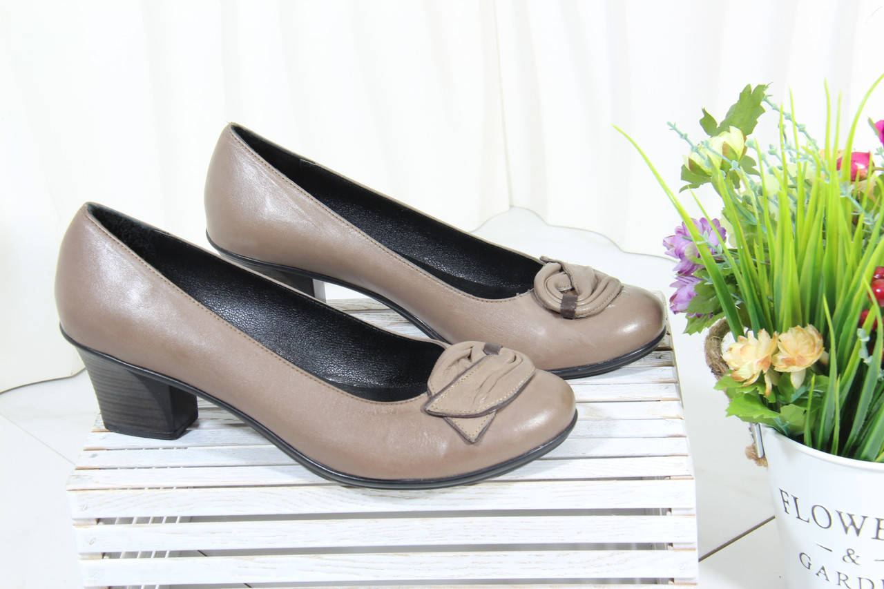 

Кожаные турецкие туфли больших размеров Bender K53-V-K(B) 42, Бежевый