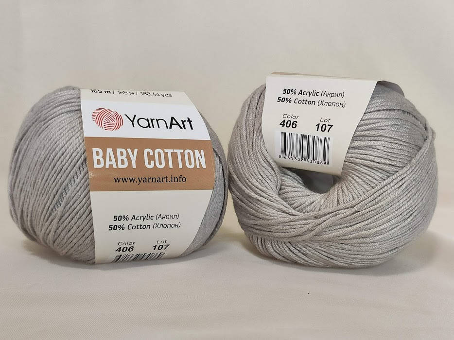 

YarnArt Baby Cotton 406 бежевато-серый