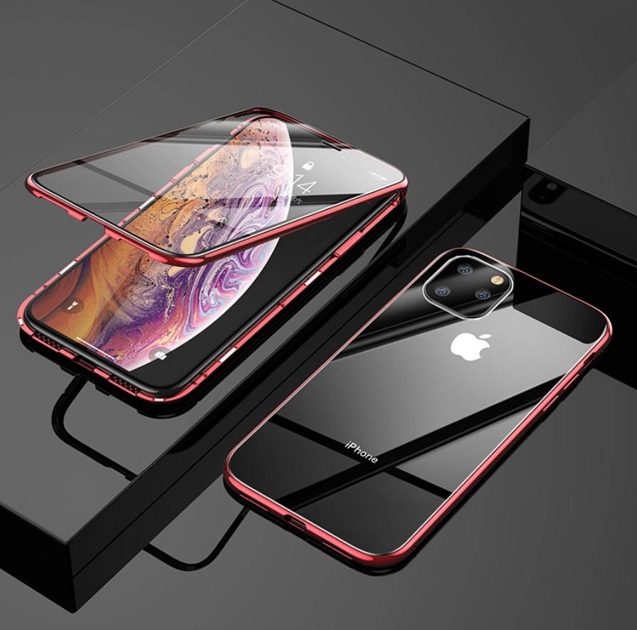 

Магнитный чехол Magnetic для Apple iPhone 11 два стекла (Разные цвета) Красный