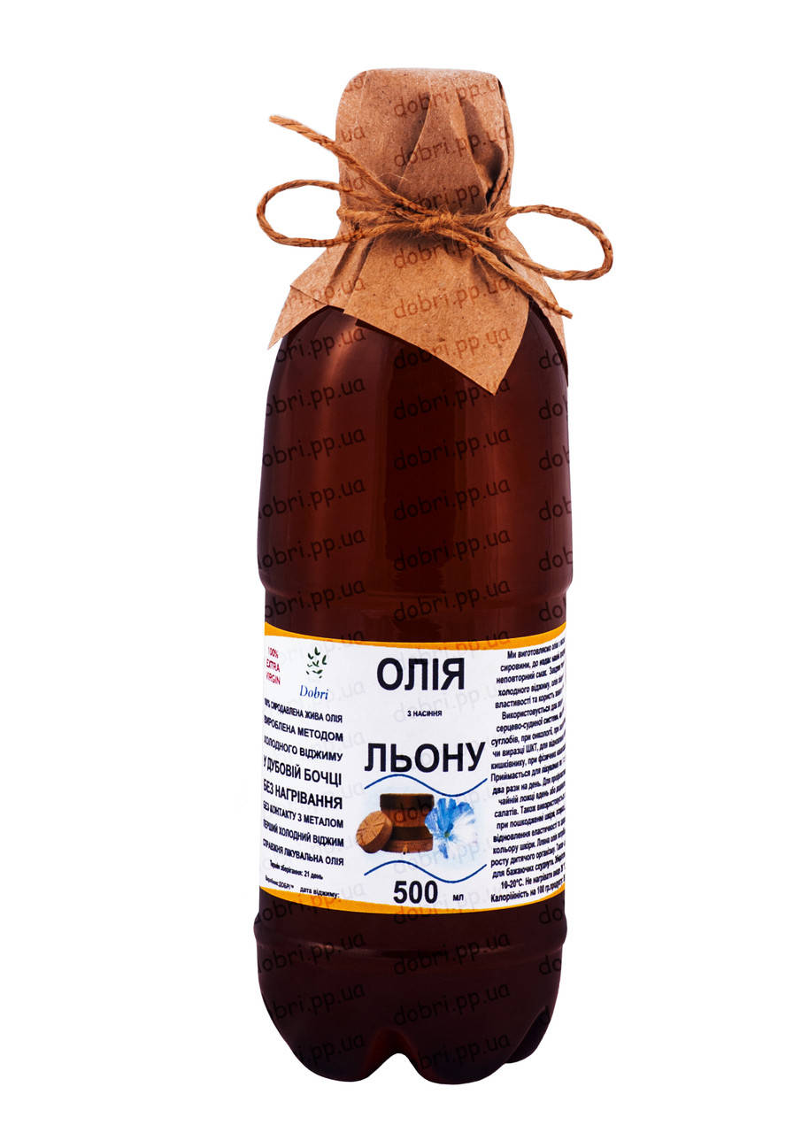 

Льняное масло из дубового пресса 500 мл в ПЭТ таре