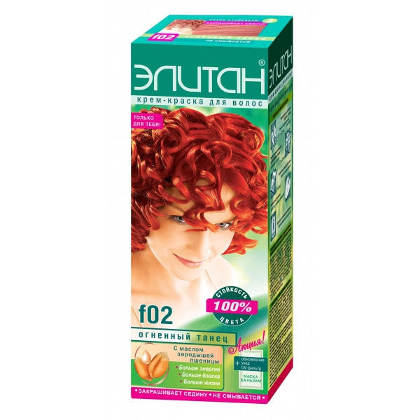 

Крем-краска для волос Элитан, 100 мл Комби №F02, Огненный танец