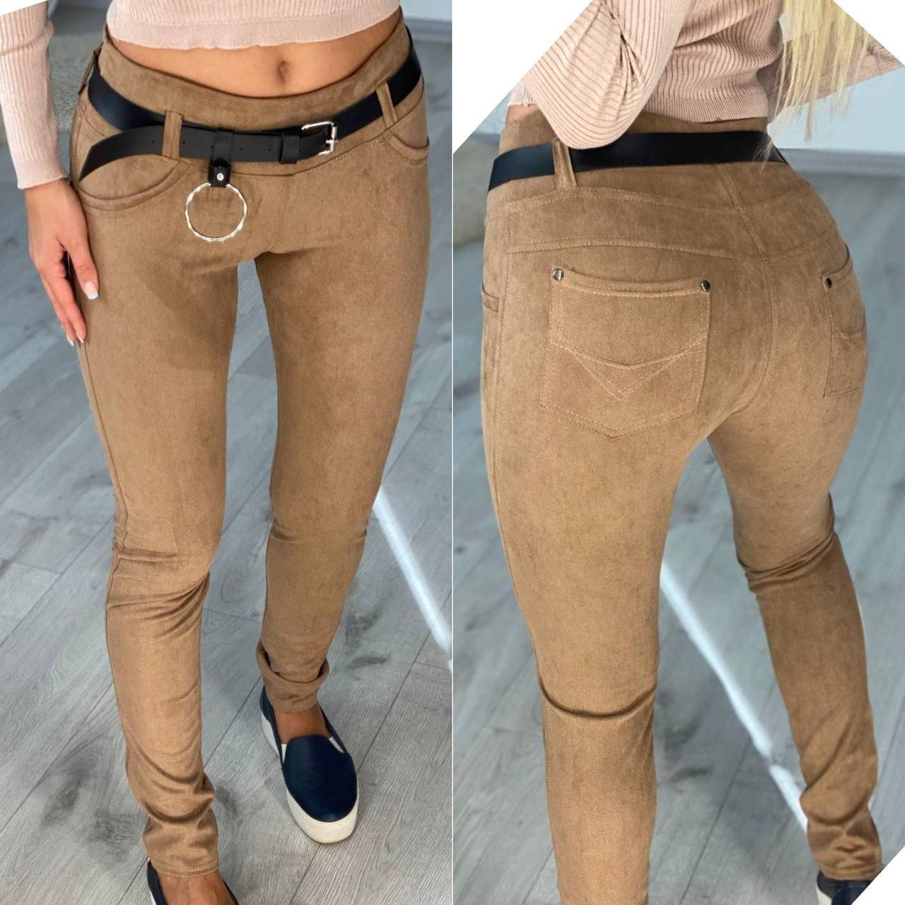 

Стильные замшевые лосины