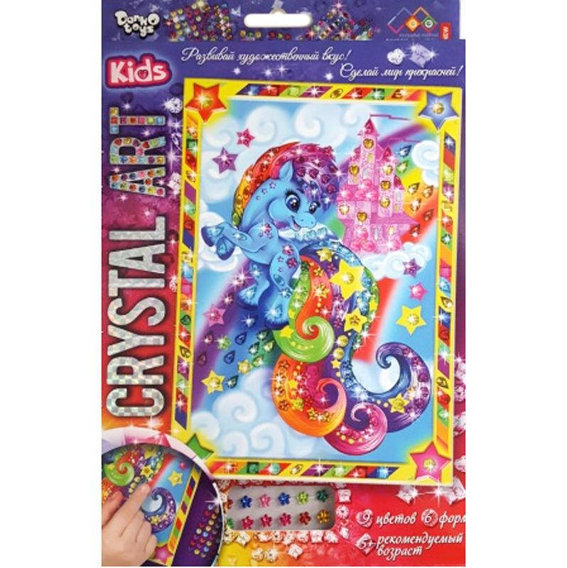

Набор для творчества DankoToys DT CArt-01-08 Мозаика Crystal Art Kids Пони