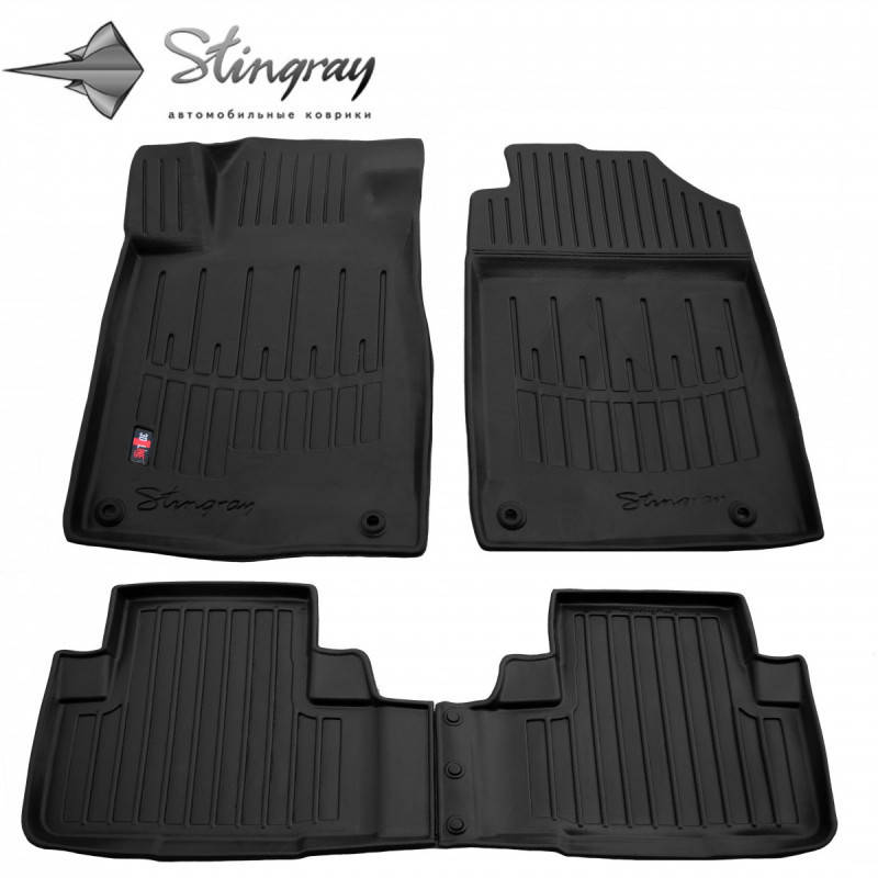 

Резиновые 3D коврики в салон на HONDA CR-V (2012-2016)/ Хонда ЦеРВ, Черный