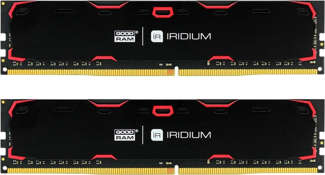 

Модуль памяти DDR4 16GB (2x8GB) 2400MHz GoodRam Iridium Black (IR-2400D464L15S/16GDC)
