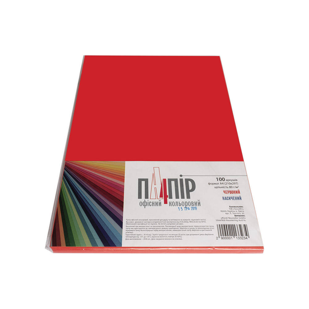 

Бумага А4 IQ Color ZR09 красный /100л