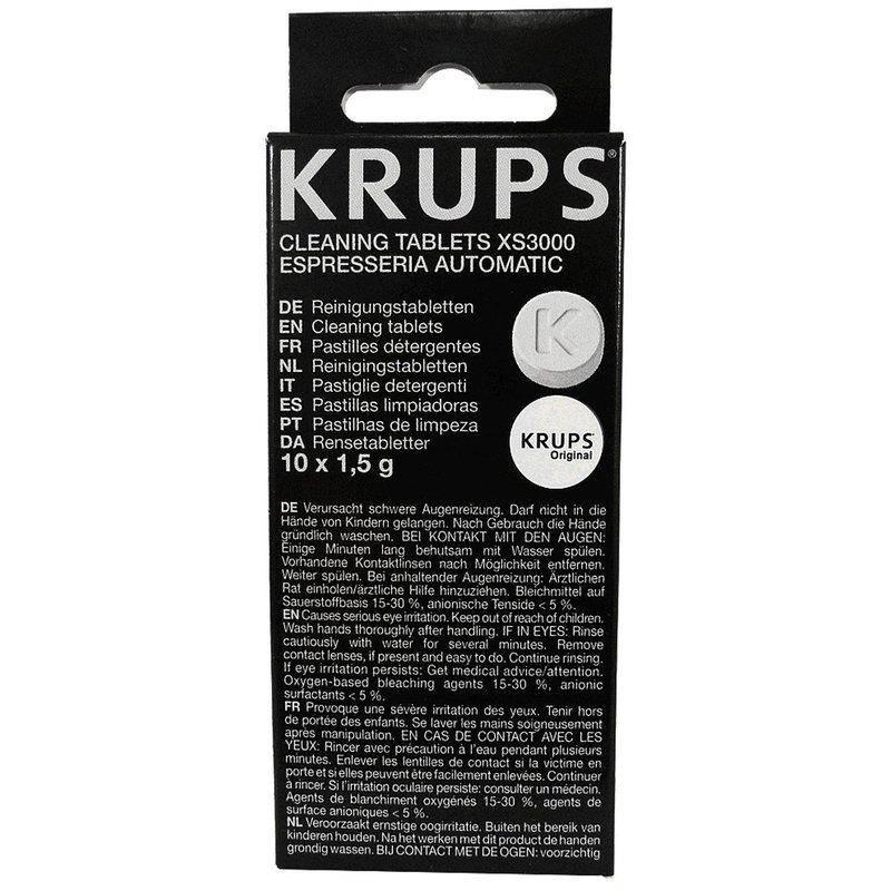 

Таблетки для чистки кофейных масел Krups XS 3000, 10 х 1,5 г