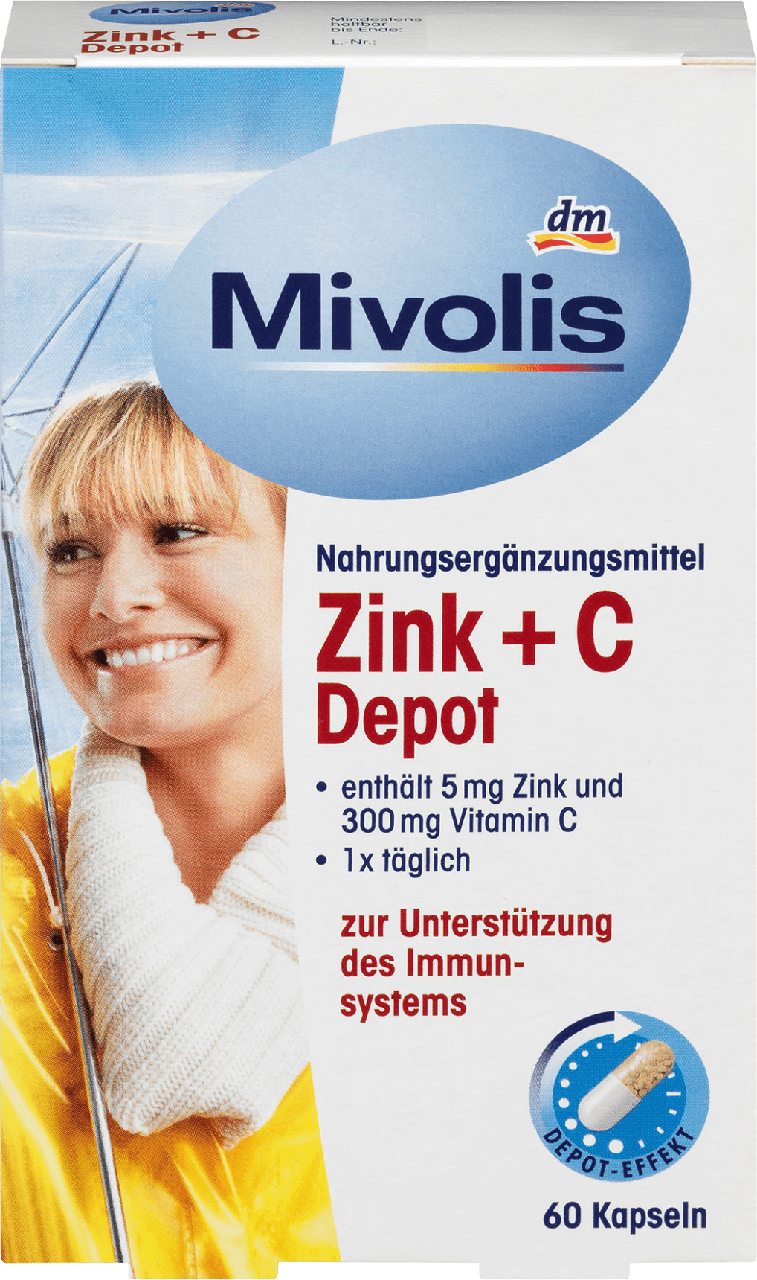 

Биологически активная добавка Mivolis Zink + C Depot, 60 шт.