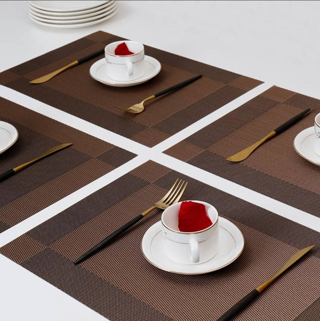 

Прямоугольные сервировочные салфетки из ПВХ 45*30 см шоколад, Коричневый