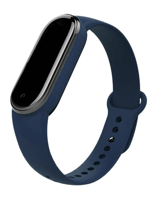

Mi band 5 ремешок ми бенд 6 силиконовый темно-синий