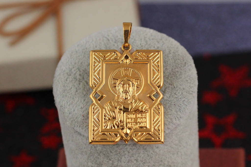 

Ладанка Xuping Jewelry прямоугольная Николай Угодник 3,5 см золотистая