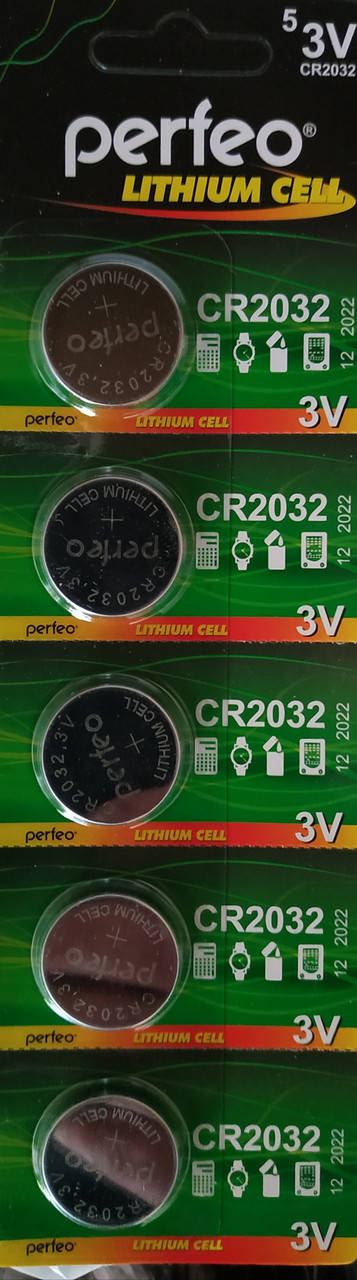 

Батарейка литиевая Perfeo CR2032 5pcs BLISTER
