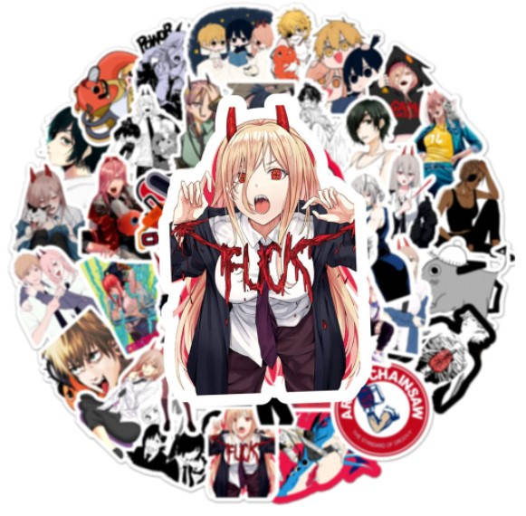 

Виниловые стикеры Chainsaw Man Человек-бензопила