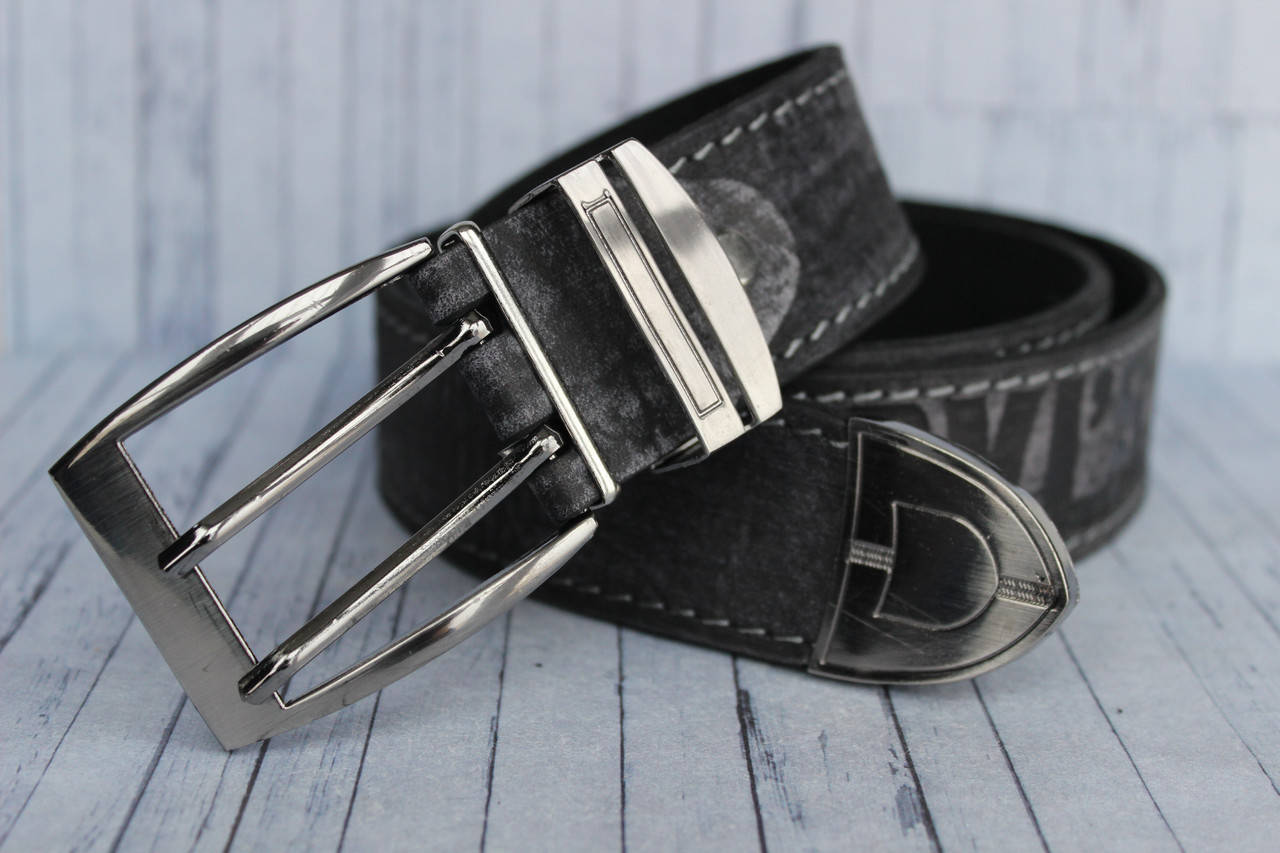 

Ремень Levis в джинсы серый кожаный NEW, Черный