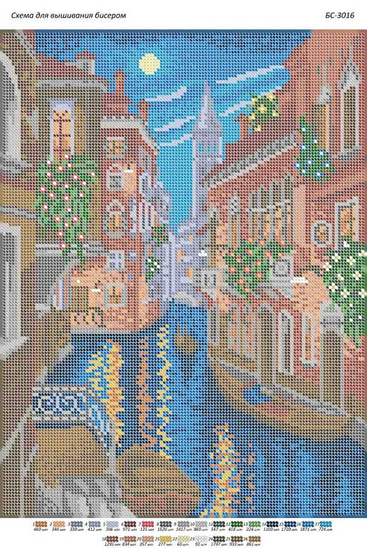 

Схема для полной зашивки бисером "Венеция"