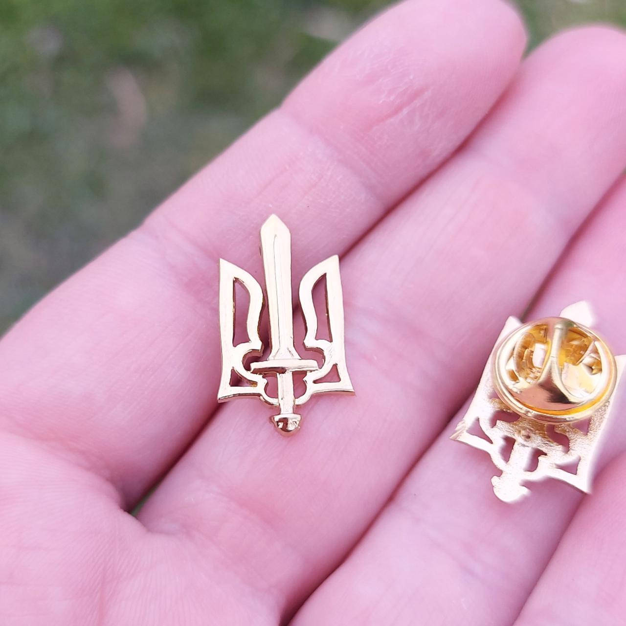 

Значок Герб України, Тризуб, Тризубець з мечем, пін