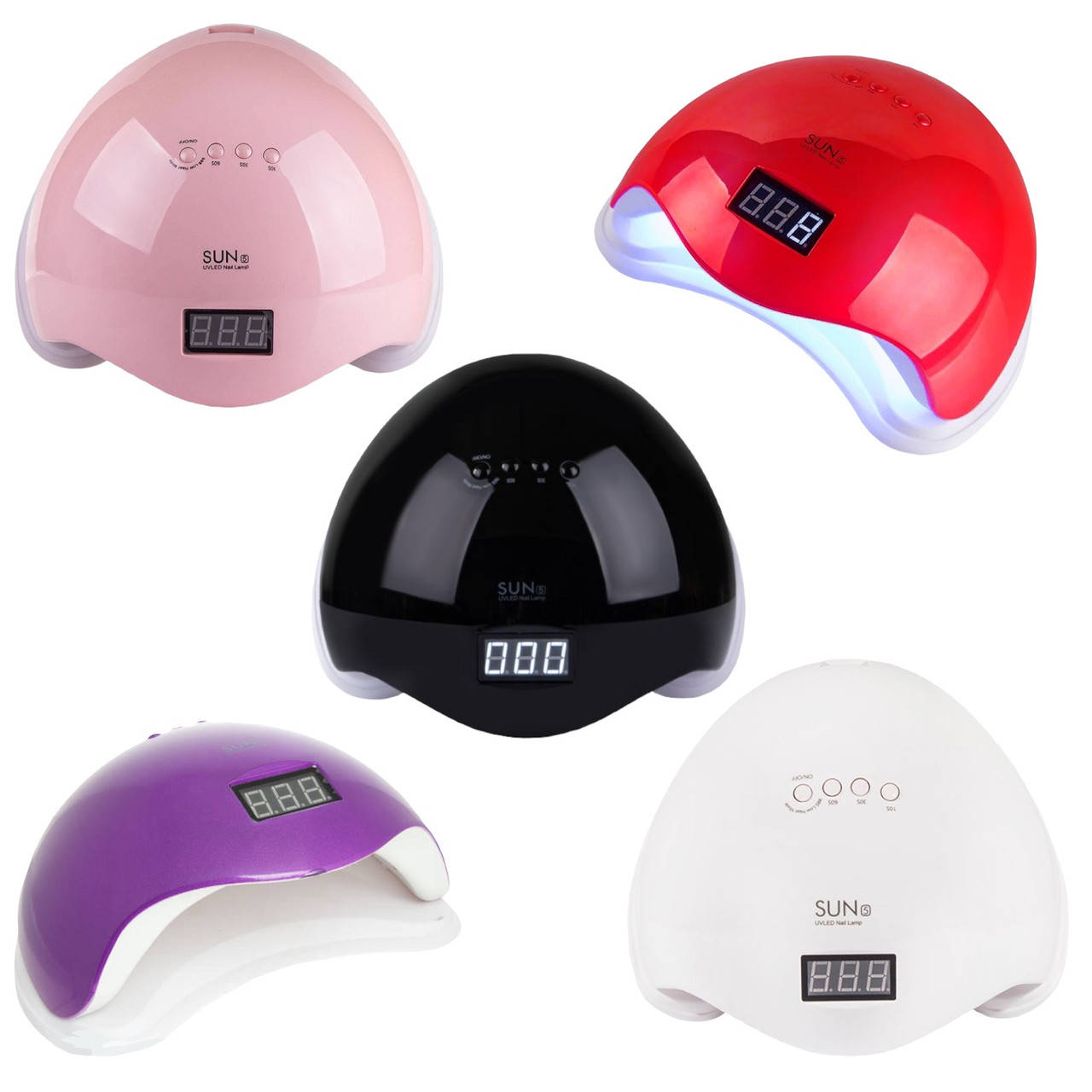 

Профессиональная UV/LED лампа для маникюра и педикюра SUN 5, 48 Вт., Разные цвета