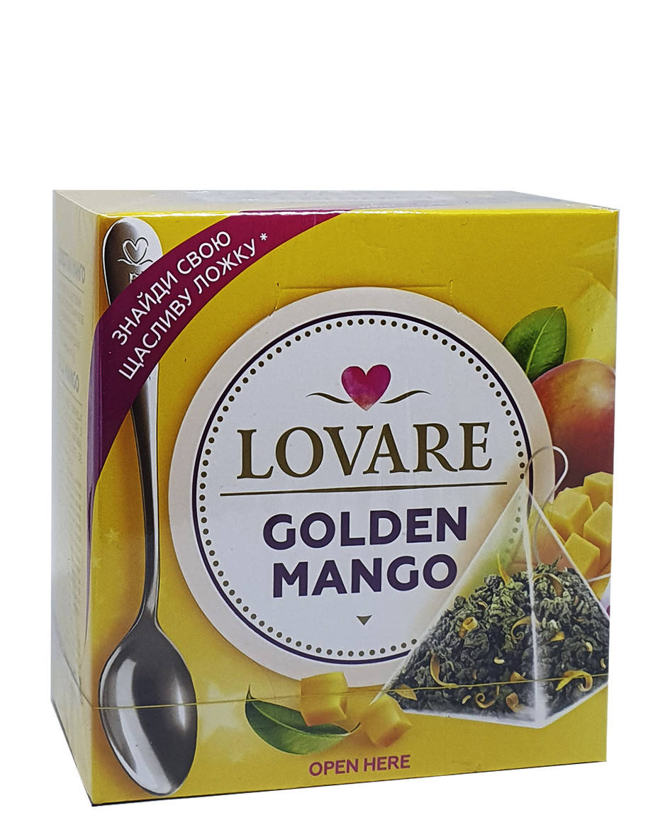 

Чай зеленый в пирамидках с ароматом манго Lovare Golden Mango 15 шт х 2 г (54205)