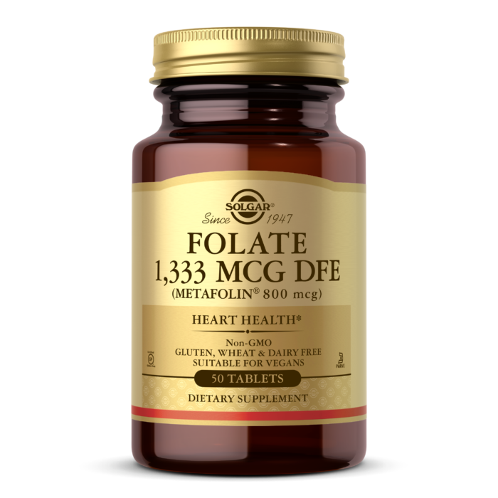 

Фолат Solgar Folate 1333 mcg DFE (Metafolin 800 mcg) (50 таб) солгар метафолин