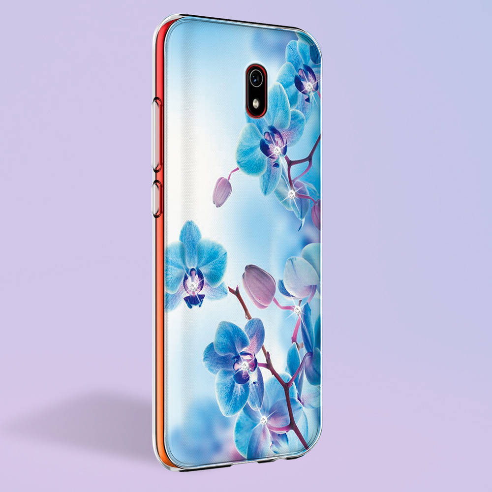 

Чехол BoxFace Case Xiaomi Redmi 8A со стразами Orchids, Прозрачный