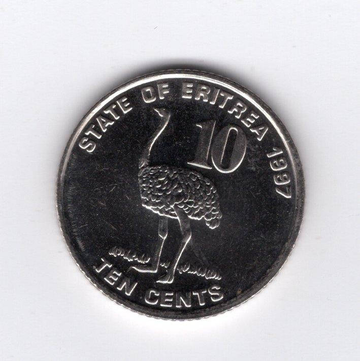 

Еритрея 10 центів, 1997