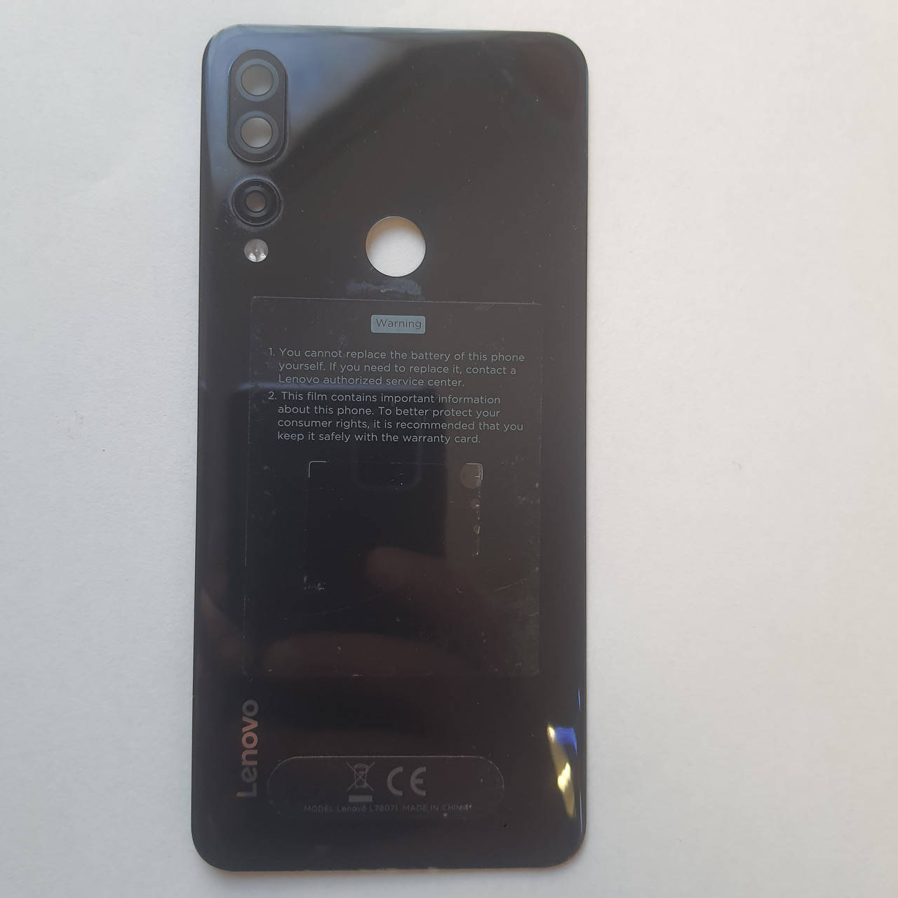 

Задняя крышка Lenovo Z5s (L78071) с стеклом камеры Оригинал, Синий