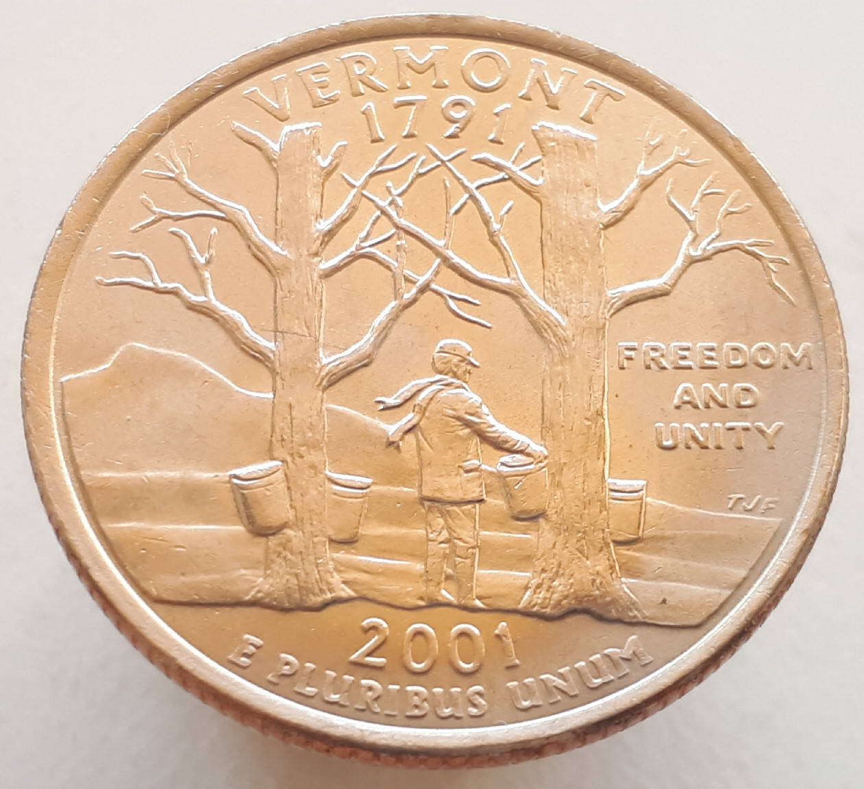 

США 25 центов 2001 Вермонт D