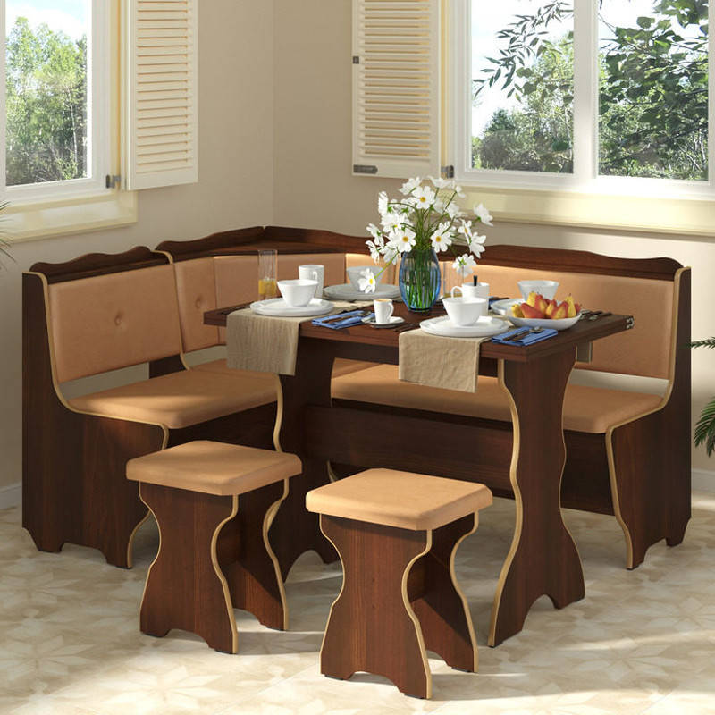 

Кухонный уголок Фараон с раскладным столом и 2 табурета