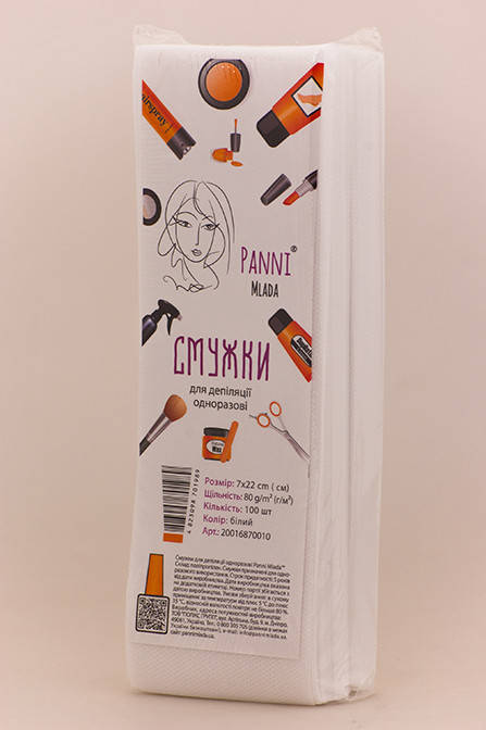 

Panni Mlada Полоски для депиляции 7х22, упаковка 100 шт - Белые, Белый