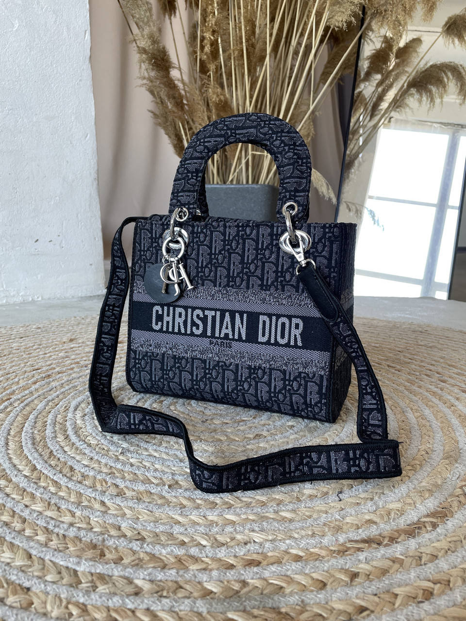

Сумка Женская Christian Dior Lady D-Lite Black Чёрного Цвета, Черный