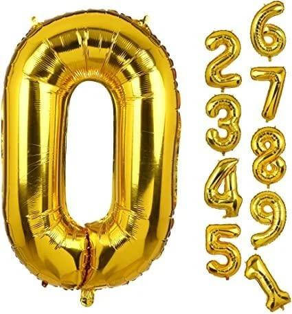 

Фольгированная цифра 0 размер 100см | Золото
