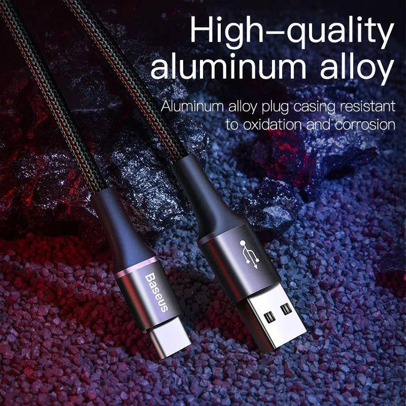 

Кабель быстрой зарядки Baseus USB to Type-C Black, длина 0.5м мощность до 5А, передача данных 480 мбит/c, Черный