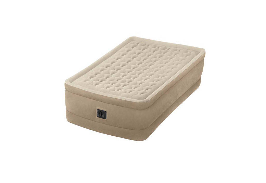 

Надувная велюр-кровать Intex со встроенным электронасосом 99х191х46 см (64456)