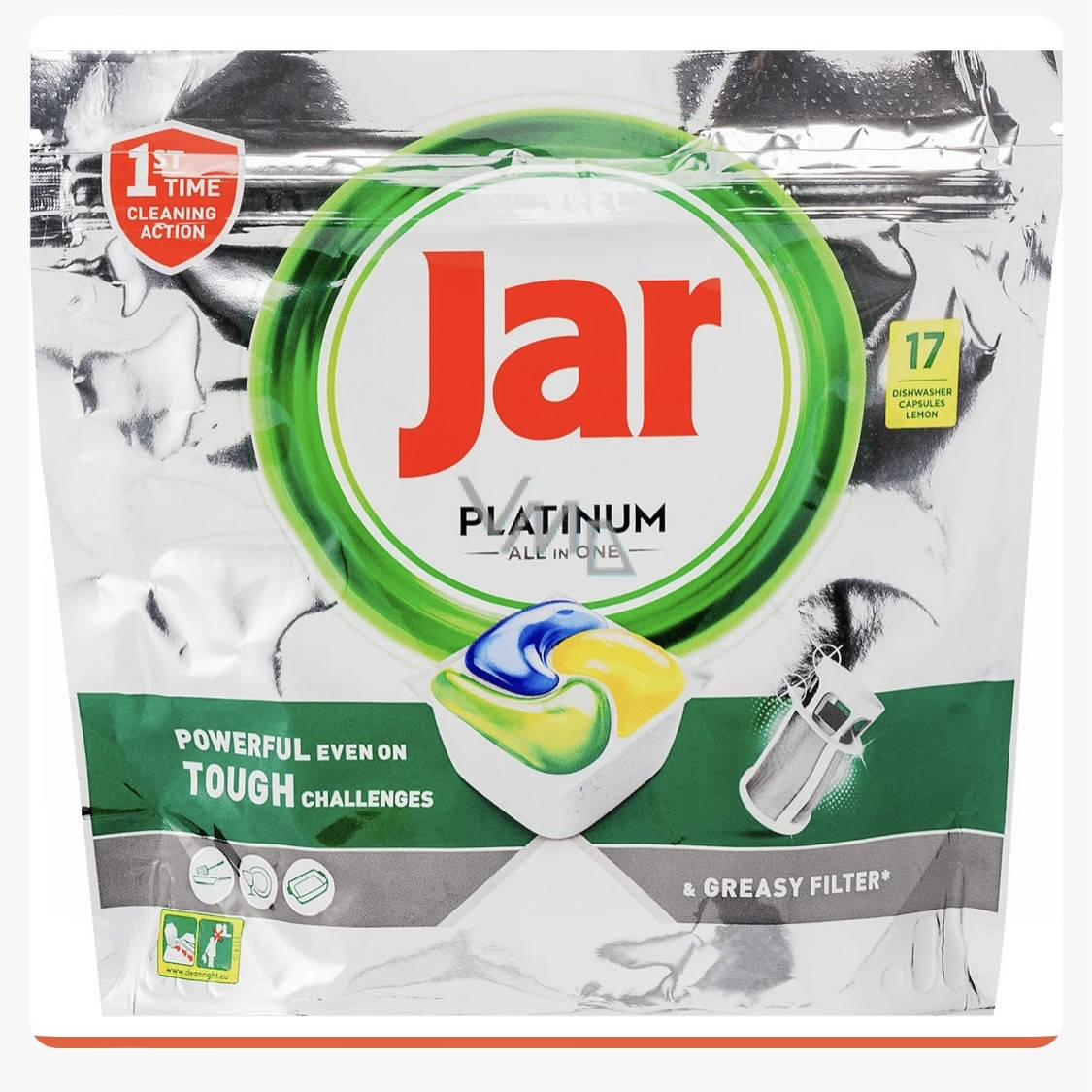 

Капсулы для посудомоечных машин Platinum all in one (17 шт)