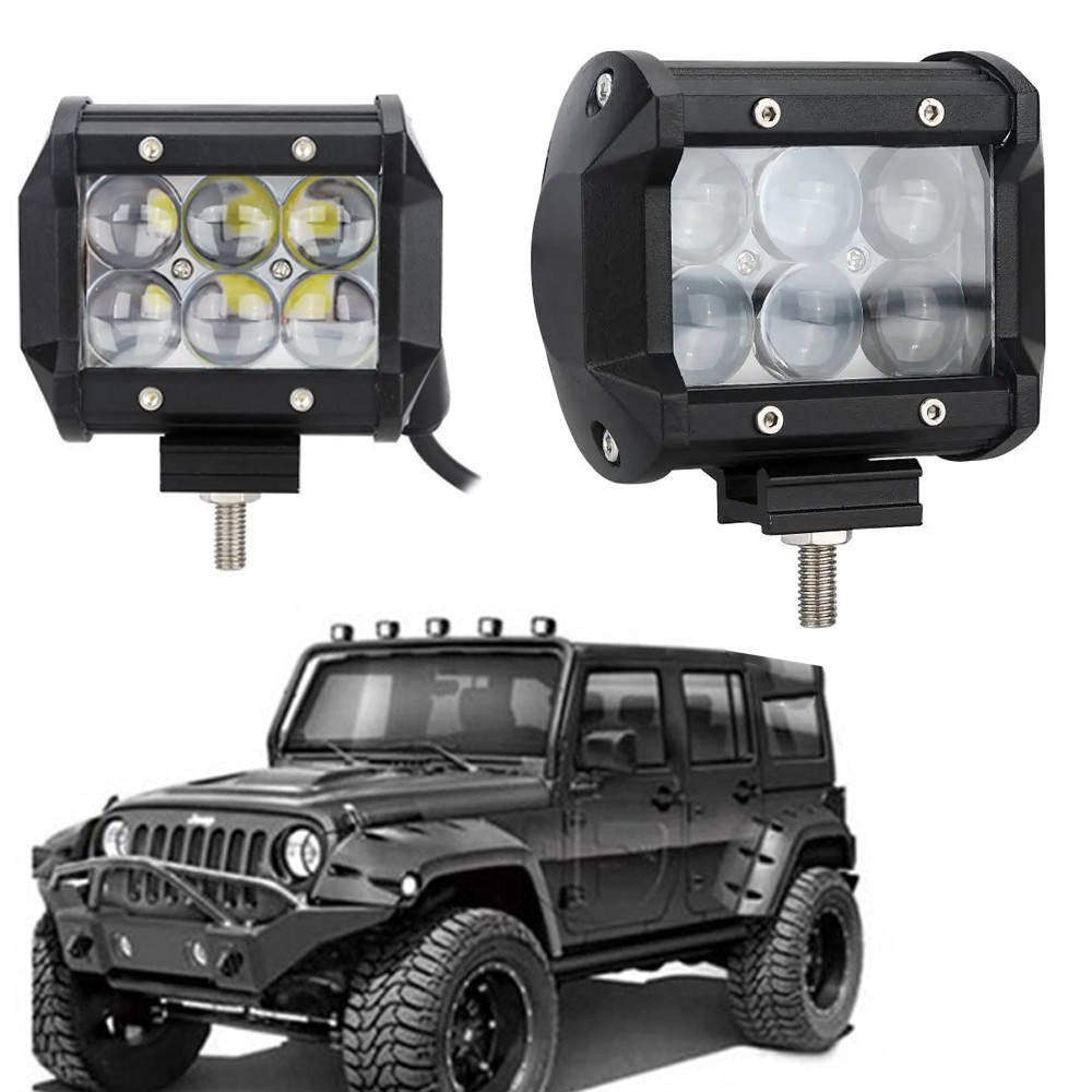 

Фара на крышу авто (6 LED) 5D-18W-SPOT / LED фара на авто / Автофара автомобильная, Черный