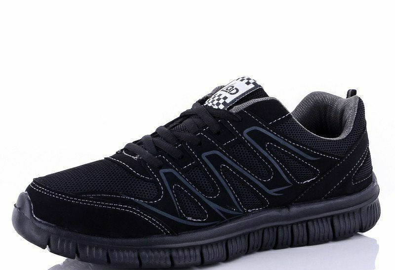 

Кроссовки мужские чорные 43=27-5см, Черный