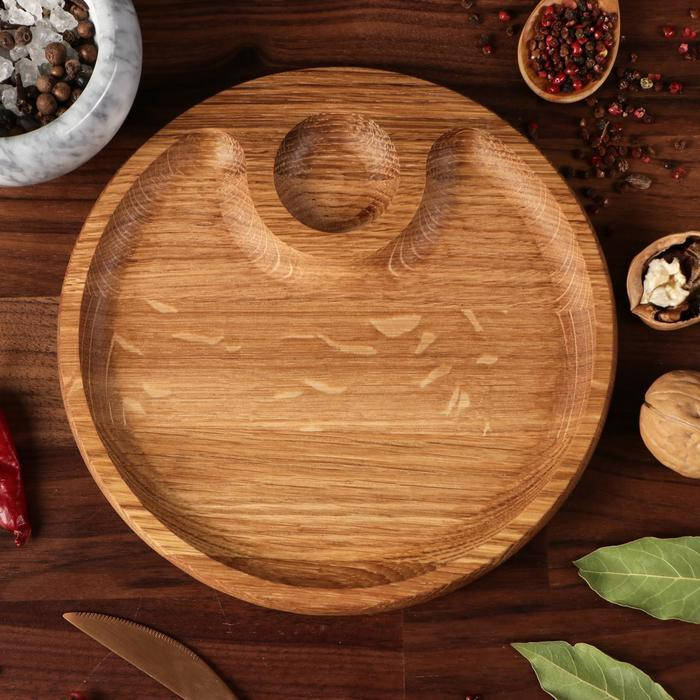 

Деревянная круглая менажница 300