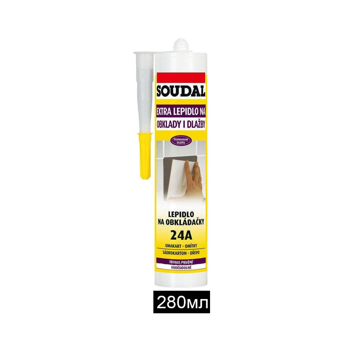 

Суперклей для плитки, 280мл, 24А, Soudal [000030000024003100] Соудал, Серый