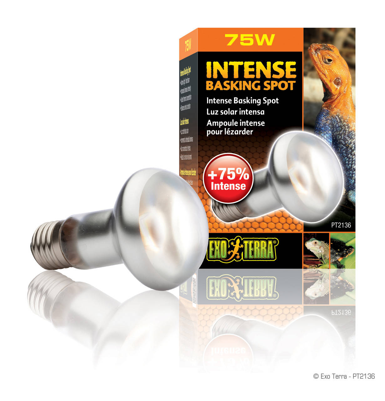 

Зеркальная лампа для обогрева рептилий Exo Terra Intense Basking Spot S20 75 Вт