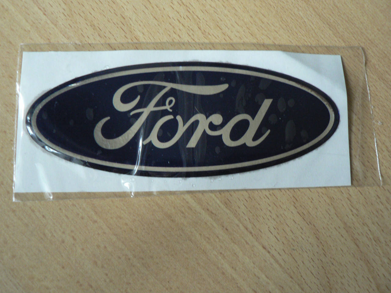 

Наклейка s овал FORD 128х47х1.3мм силиконовая синяя темная эмблема на авто Форд синий край