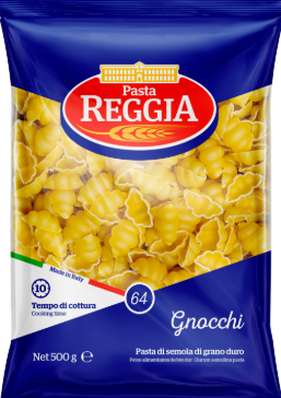 

Макарони Reggia Gnocci 64 500 гр.