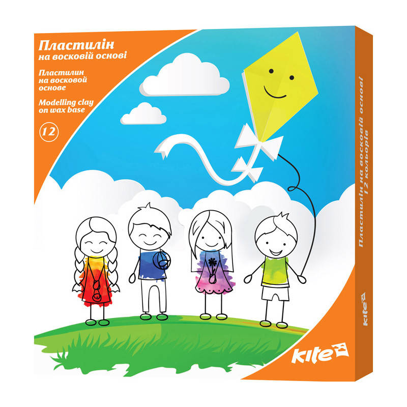 

Пластилин восковой 12 цветов Kite K17-1086
