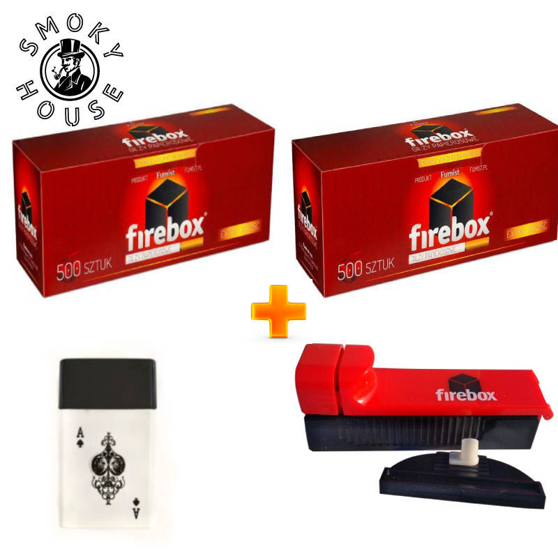 

Гильзы для набивки сигарет Firebox 1000 + машинка для набивки сигарет + портсигар