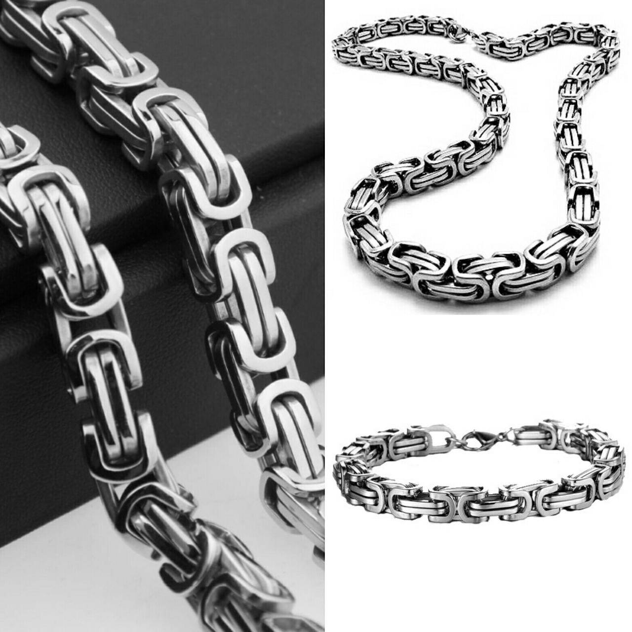 

Мужской набор: цепочка и браслет Steel Rage Silver
